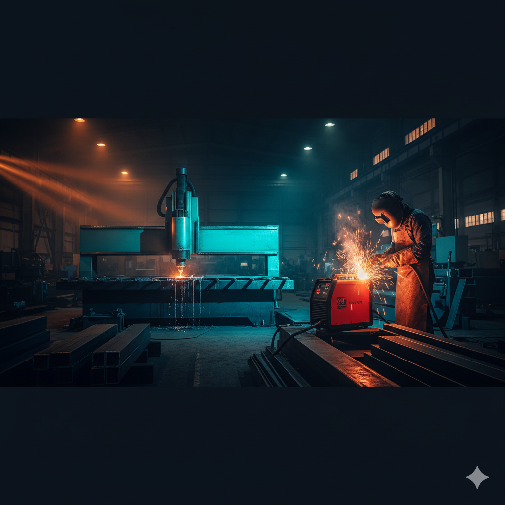 Precision welding in industrial plant